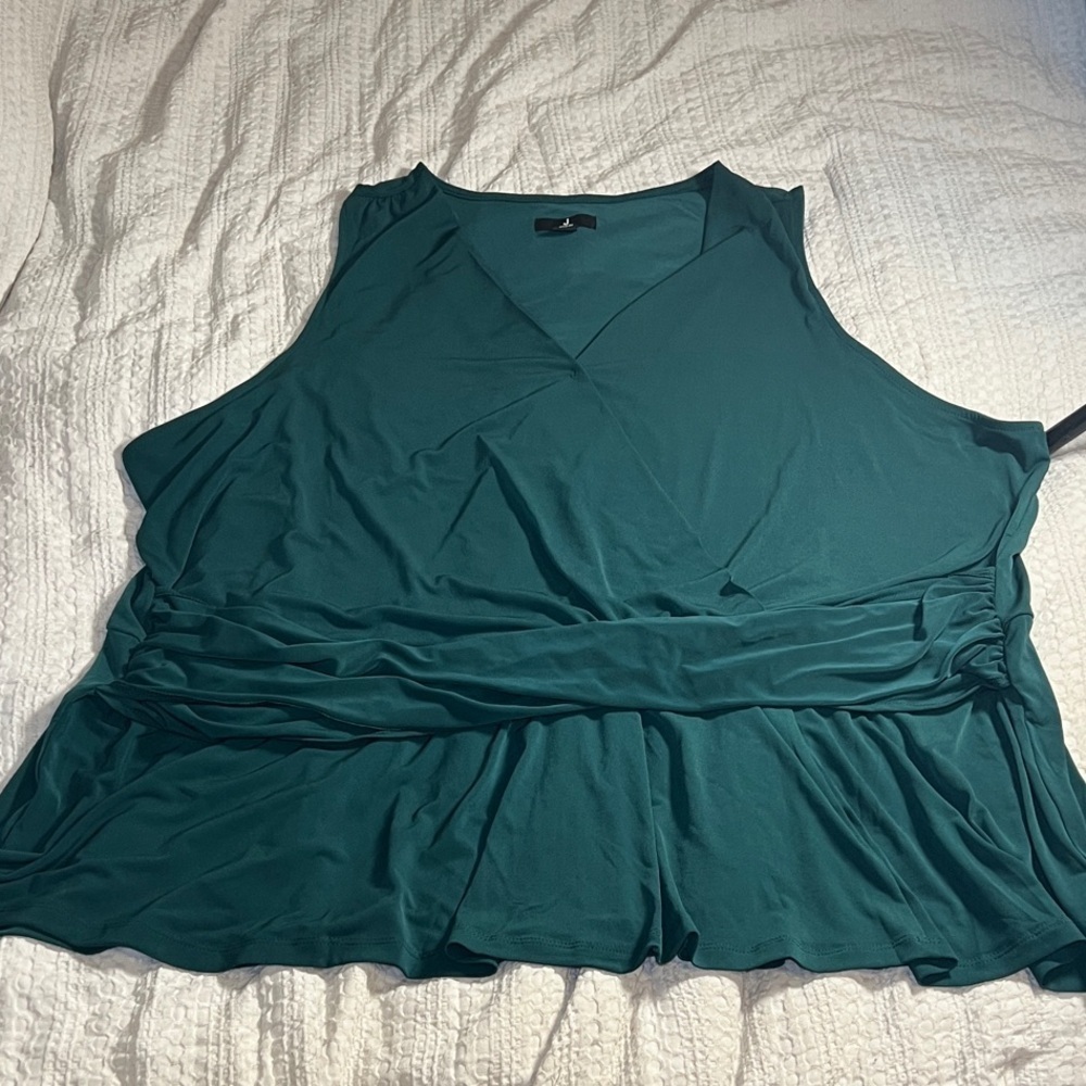Jason Wu Teal Sleeveless Blouse size 3X